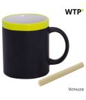 Keramiktasse zum Zeichnen 350 ml, Kreide, Gelb, V0541-08