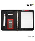 Konferenzmappe ca. A4 mit Notizbuch und Taschenrechner, Schwarz, V2400-03