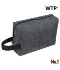 Kosmetiktasche RPET Filz Ljungby, dunkelgrau, EG431677
