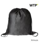 Cotton drawstring bag, black, V8971-03
