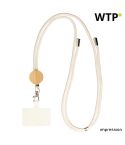 Lanyard in cotone con cordino per telefono Lucia, giallo, 1096679-014999999