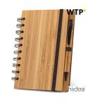 DICKENS A5, A5 spiral notebook in bamboo with 100% recycled paper, natural, 93485-160