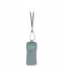 Neck mobile phone holder in cotton, grey, E14109GR