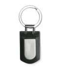 Key chain in leather and metal, E14133