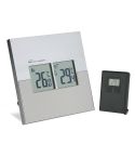 Brezžični termometer iz plastike in aluminija, siva, E14315