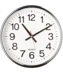 Maxi wall clock in plastic and glass, grey, E14409