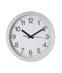 Wall clock in plastic and glass, grey, E14429