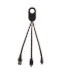 3 In 1 plastic charging cable, black, E14490N