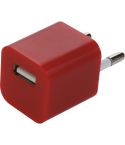USB plastični punjač, Crvena, E14516R