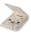 Set per trasferimento dati e ricarica in paglia di grano+ABS, naturale, E14704