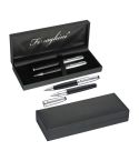 Ferraghini writing set with a ball pen and a rolle, Black, MAF19303