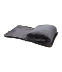 AMIATA 2in1 fleece travel blanket, Grey, MAF5600600AJ3