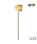 Fish, candle on bamboo, yellow, AP837002-02