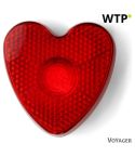 Flashing light heart with clip, red, V6463-05