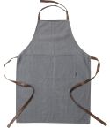 Schürze Baylor | Recycling und Baumwolle | Verstellbare Träger, grau, 1014864-003999999