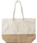 Shopping bag Diego | Cotton 280 g/m² | Jute bottom, khaki, 1014869-013999999