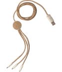 Ladekabel | Kork | 4-in-1 | 1.20 m, braun, 1015138-011999999