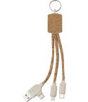 Charging cable Landry | Key chain | Cork, brown, 1015139-011999999