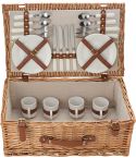 Picnic basket Levin | 4 persons, brown, 5795-011999999