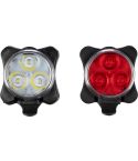 Set luci bici Elisabeth | Plastica e silicone | Ricaricabile | 4 modalità, personalizzato / multicolore, 1107133-009999999