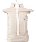 Zaino a roll-top in canapa (280 gr/m2) Margarete, cachi, 1103678-013999999