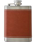 Hip flask Cedric | Stainless steel | 100 ml, brown, 1171295-011999999