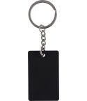 Portachiavi rettangolare in acciaio inossidabile riciclato Jax, nero, 1349498-001999999