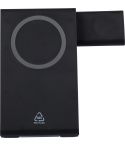 Caricatore wireless magnetico 3-in-1 in ABS riciclato Valerio, nero, 1351337-001999999
