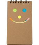 Set di note adesive in cartone Kim, marrone, 1420984-011999999