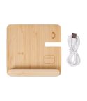 Wireless charger Tribu | Recycled bamboo | 3-in-1, marrone, 1514192-011999999