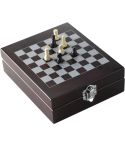 Set vino Renée | Scatola in legno | Coperchio scacchiera | 4 pezzi, marrone, 6832-011999999