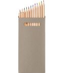 Pencil set Nina | Wooden | 12 pcs, grey, 2474-003999999