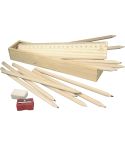 Drawing set Carmelita | Wooden box, brown, 2545-011999999