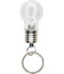 Priponka za ključe Hakeem | Plastika | Oblika žarnice | LED, srebrna, 6336-032999999