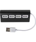Hub USB Leo | Alluminio | 4 porte, nero, 7737-001999999