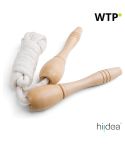JUMPI, Skipping rope with wooden handles, natural, 98031-150