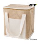 Jute cooler bag, brown, V0036-16