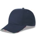 6 Panels turned cap with italian flag in 80% polyester and 20% cotton, K18142