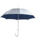 23” Aluminum umbrella in aluminum and 190T nylon, grey / blue navy, K18261GR-NY