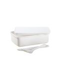 Lunch box in PP riciclato, bianco, L19001
