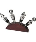 Set drvenih i metalnih čepova za boce, siva, L19014