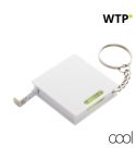 Level, tape measure with keyring, white, AP844017-01