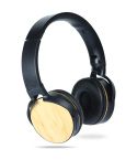Plastic and bamboo Bluetooth stereo headphones, natural, M20062