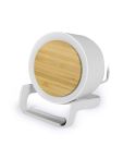 Bluetooth speaker with wireless charger in wheat straw+ABS,bamboo, natural, M20064