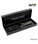 Set da scrittura Mauro Conti, penna a sfera e penna roller ball | Willie, nero, V9346-03