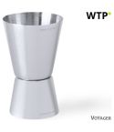 Metal measuring cup 30 ml and 15 ml, silver, V5923-32