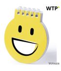 Notebook smiling face, yellow, V2834-08A