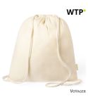 Organic cotton drawstring bag, beige, V8164-20