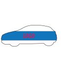Art.10 Car air freshener with print. Shape car: 140x50mm. Classic quality. With printed paper card.
