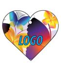 Art.15 Car air freshener with print. Shape heart: approx. 70 mm. Eco quality.